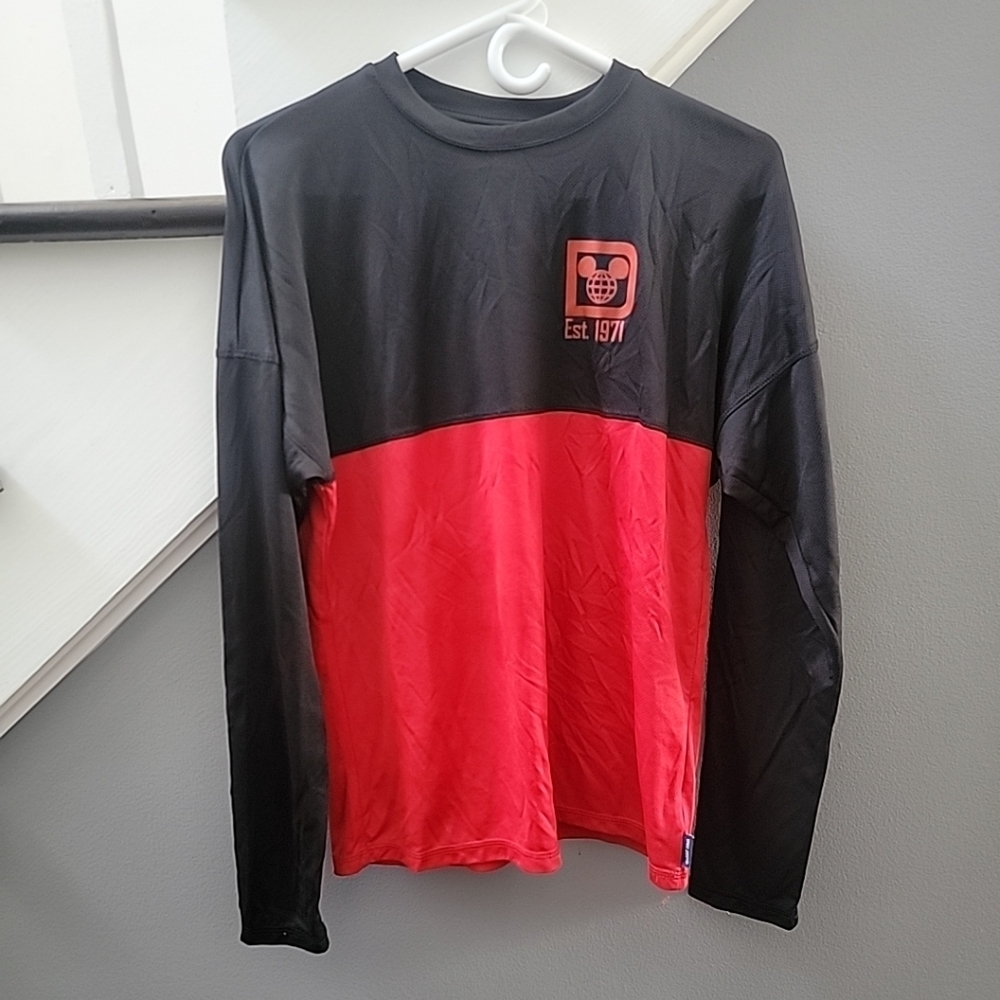 Spirit Jersey Small Black Red Disney World Athleticwear Mickey Mouse Logo